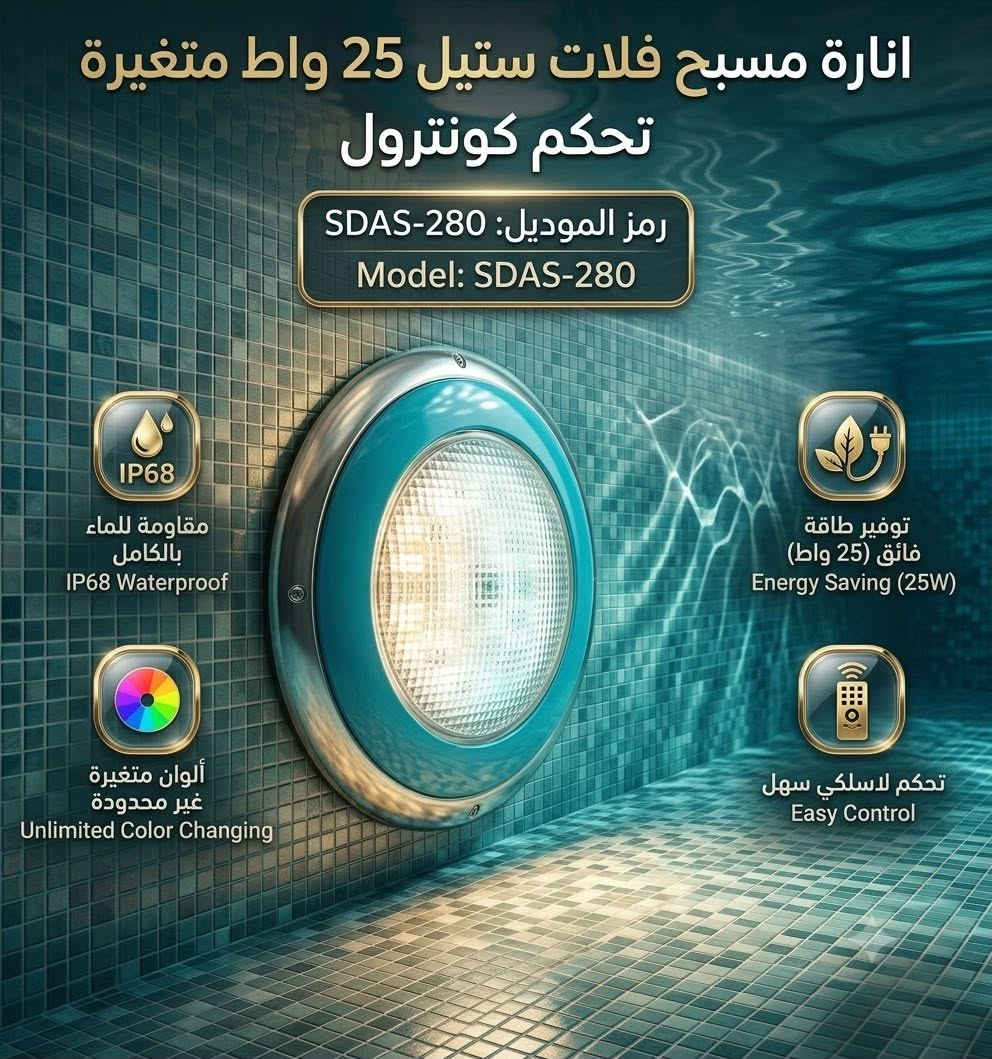 🔥 وأخيراً وصلت 🔥

💡 إنارة المسابح LED الملونة مع الريموت كنترول متوفرة الآن بكميات محدودة.

✨ غيّر لون مسبحك بضغطة زر
🎮 تحكم كامل بالألوان والمؤثرات
💧 جودة ممتازة وعملية

لأصحاب المسابح والمشاريع والمزارع …
تكدر تطلبها هسه من أي فرع من فروع مجموعة احمد الزيدي التجارية .

📦 الكميات محدودة جداً بالوقت الحالي .. 
للحجز والاستفسار يمكنكم الاتصال على الأرقام التالية
فرع شارع فلسطين ***********
فرع الدورة البوعيثة ***********
