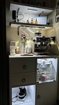 كورنر قهوة • نجارة • تصميم بنترست