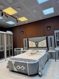 غرفة نوم رخامية • ٧ قطع • جرباية ١٦٠×٢٠٠