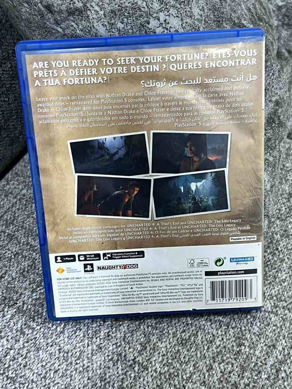 🎮 مغامرة العمر بانتظارك على PS5!
عِش المتعة والإثارة مع مجموعة أنشارتد: إرث اللصوص (Uncharted: Legacy of Thieves Collection) الأصلية، بنسخة محسنة بالكامل لتناسب قوة الجيل الجديد.
 ✨ لعبتين في قرص واحد: تشمل القصة الأسطورية "نهاية لص" والمغامرة الحماسية "الإرث المفقود".
 🎬 تجربة سينمائية: جرافيك خارق بدقة عالية، تحكم سلس، وأجواء مليئة بالأكشن والغموض.
 🗺️ رحلة البحث عن الكنوز: واجه التحديات، حل الألغاز، وانطلق في مغامرة لا تُنسى.
📌 تفاصيل الشراء:
 💰 السعر: 25 ألف دينار
 📍 العنوان: النجف - حي النداء - شارع المجمعات
 📞 للتواصل والاستفسار: ***********
