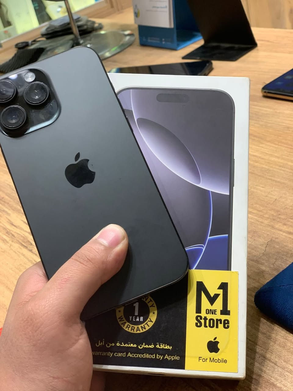 ايفون 16 برو ماكس عربي 
بطاريه 95 
عددٍ الدورات 375
لون اسود 
سعره 1290

***********

بغداد شارع الربيعي 

كروب بيع وشراء المبايلاتابل العراق || Apple Iraqكروب ايفون العراقكروب مبايلات 📱بيع وشرا كلشي وكلاشي كرخ ورصافهمرام فون مجموعة الموعد كروب@
