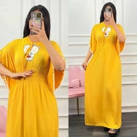 دشداشة نسائية • فري سايز ٩٥ك • قماش زبدة ثقيل