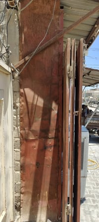 باب دفتري حديد عرض 350 ارتفاع 300 مثل ما موضح بالصور السعر 300 ألف بي ...
