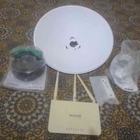 صحن بدون نانو غير مستخدم مع واير مع راوتر سعرهن ٣٥ الاتصال ٠٧٨٧٣٢٧٧٢٤٧