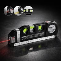 ليزر ليفل برو ٣ • شعاع أفقي وعمودي • شريط قياس ٨ قدم