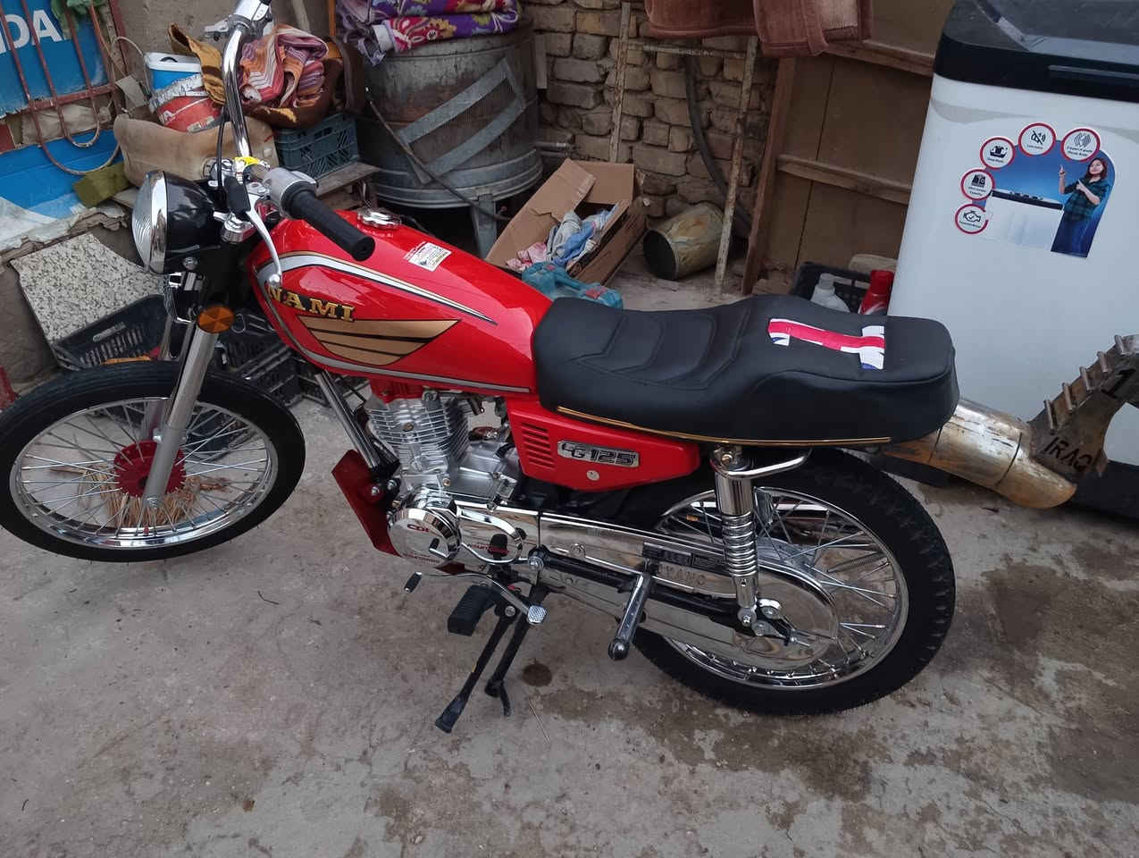 سلام عليكم دراجه للبيع تعميره جديده 2025 اوراق صولي سعر خاص  مكاني ديوانيه حي لعسكري رقمي ***********
