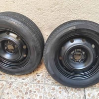 زوج تايرات هنه و ويل حجم 15 للبيع  يرهمن على سمنت و على بيجيو  السعر 7...