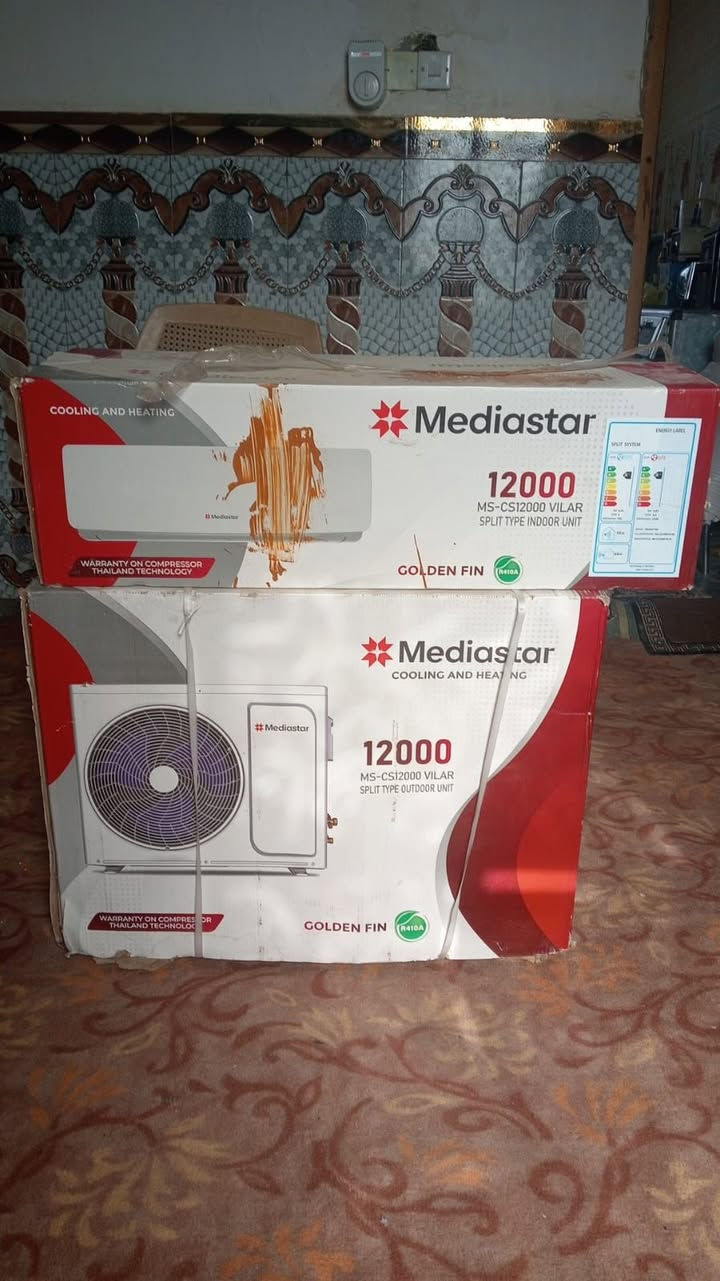 السلام عليكم 
سبلت نوعيه ميديا ستار قياس واحد طن غاز 410جهاز مشدود 10ايام فقط على وضع الشركه بعده بل كارتون كامل ملحقاته سعره 200الف مكانه الصويره حي العسكري ***********. 
***********بي واتساب هاذ
