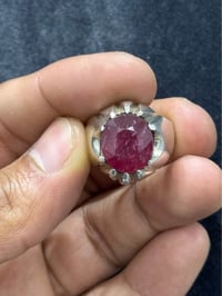 ياقوت افريقي • فضة عيار 925 • مقاس ٢٢