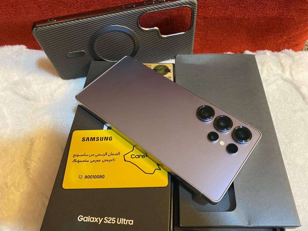 سلام عليكم S25 ultra تيتانيوم ضمان عين الفهد 💯
الجهاز اخو الجديد كفاله عامه من كلشي حتى شخط مابي و مستعمل 25 يوم فقط 💯
ذاكره 256 و الرام 12+12 
معالج 8 elite جهاز فلاكشب من كل شي 
الجهاز اذا بي شخط مرجوع و بعده بالضمان 
ملحقاته كاملات ما عدا الكيبل بدونه 
و السعر (1225) يعني مليون و 225 و بي مجال للطيبين 
مكاني بغداد العامريه رقم الواتساب فقط *********** هذا الواتساب 
ماعندي اي توصيل رجاءاً
