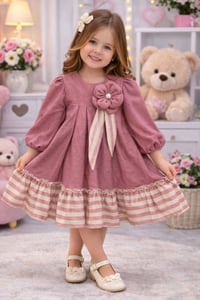 فستان بناتي • خامة درجة أولى • مقاسات ١-٥