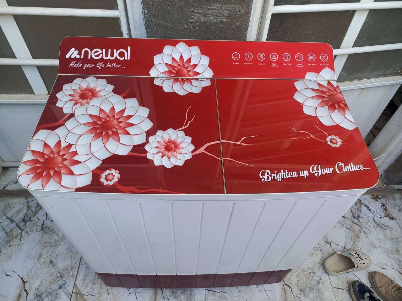 غسالة نوع ،، نوال ،، صناعة تركية حجم 20 كيلو نضيفه جدا غسل وتنشيف وتصريف عالفحص السعر 110 الف مكانها حلة نادر مقابل محطة العرفان *********** يوجد توصيل داخل الحلة فقط 10 الف
