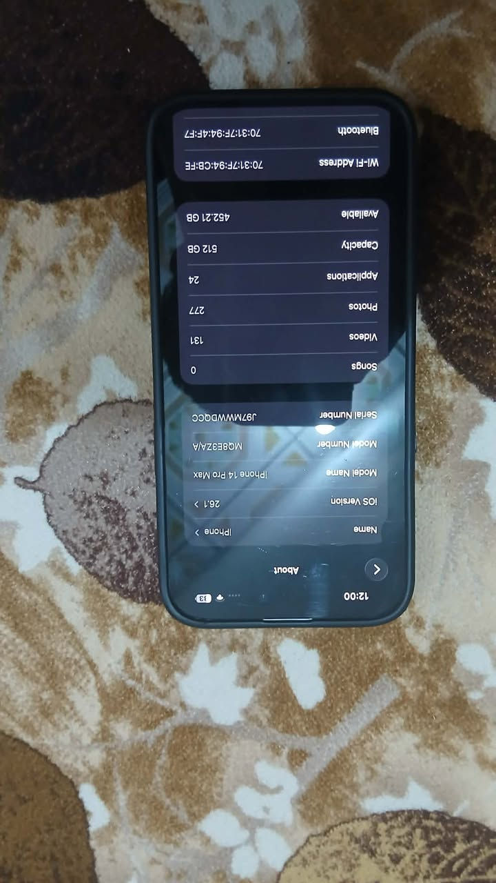 iPhone 14 Pro Max/ baypass
ئایفۆن 14Pro Max

256گیگا😍
پاتری ٨٧بیلادی🥹
بەس شاشەی پەڵەیەکی بچووکی ڕەشی هەیە بە زەمان زیاد ناکا🥰
گۆڕینەوە ئەکەم لەگەل ١٣پڕۆماکس😎
چات بکەن🥰
Whats app👇🏻
***********
Korek👇🏻
***********
