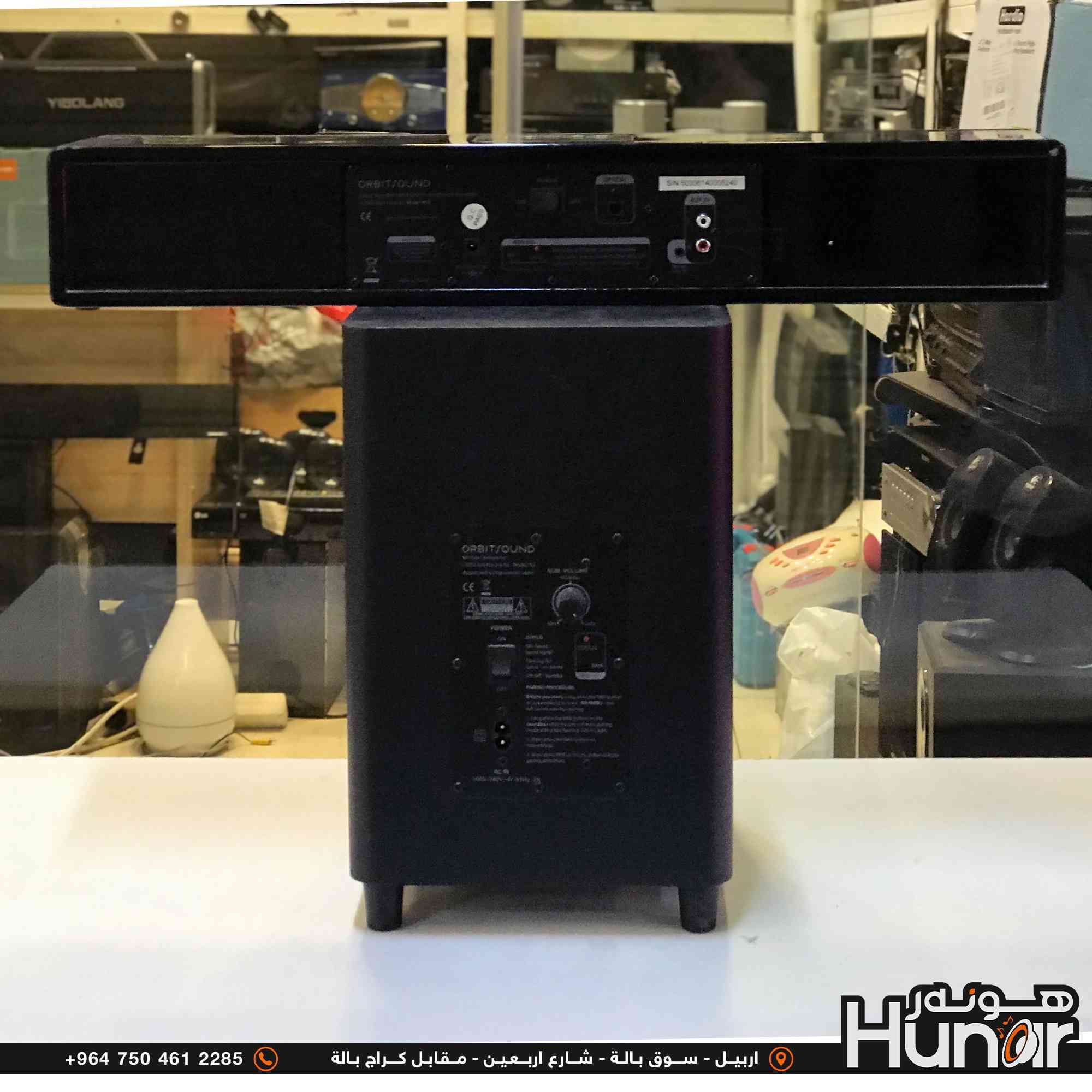 Orbitsound 5.1 Soundbar
MODEL: M 12 - 300 Watts  
Bluetooth AUX OPTICAL
( کوردی • عربي )

🟢توصيل موجود الي جميع المحافضات
🟡گەياندن هەیە بۆ هەموو شوێنێک

🟠مــعـرض هــونـەر
🔸للـصوتــیات(امبلیفایر• سماعة• رادیو• انتیك• مایكروفون)
🔸عــنـوان• اربیل سوق بالة • شارع اربعین
🔸مـوبایـل• ***********
                   ***********

🔵پـێـشانـگای هــونـەر
🔹بۆ ئامێری دەنگی و کارەبایی(ئیمپلیفایر• سەماعە• ڕادیۆ• مایکرۆفۆن)
🔹ناونیـشان• هەولیر • بازاری لەنگەی ٤۰م
🔹مـــۆبـایـل• 
***********
***********

•••••••••••••••••••••••••••••••••••••••••••••••••••
#iraq #kurdistan #duhok #zaxo #hawler #karbala #slemani #erbil #baghdad #kurd #kurdish #akre  #karkuk #kuwait #najaf
#amplifier #audio #subwoofer #sound #music #audiophile #bass #stereo #amplifiers #speaker #soundsystem #speakers
#اربيل #العراق #بغداد_العراق🇮🇶
