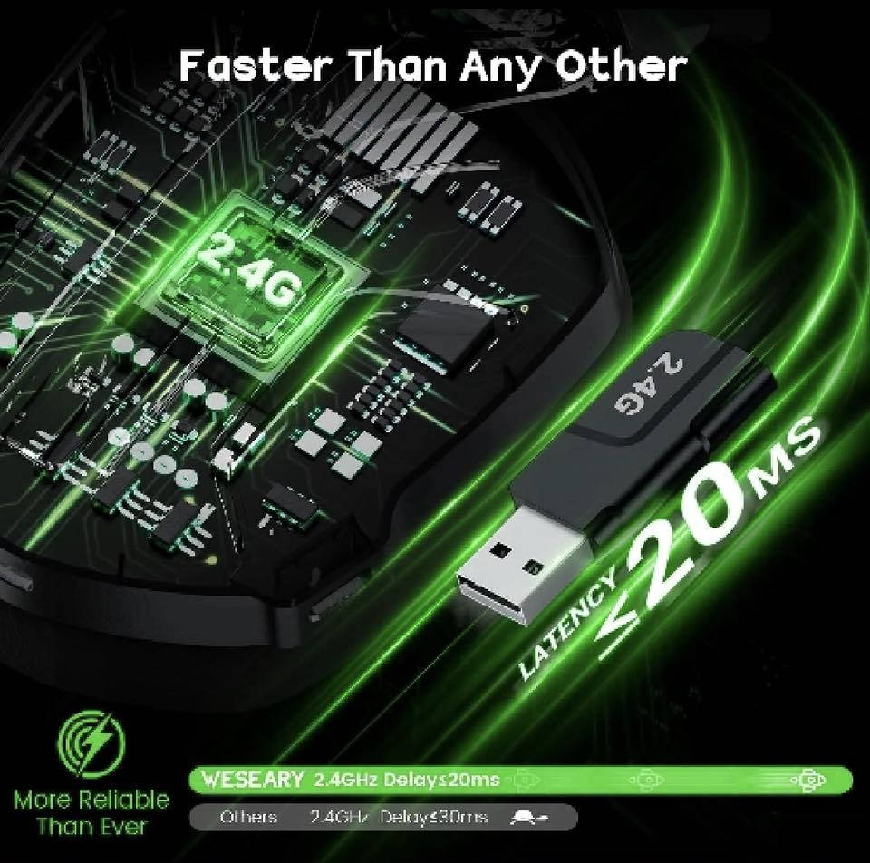 سماعة ألعاب VWESEEARY WG1، سماعات رأس بلوتوث لاسلكية 2.4 جيجا هرتز مع ميكروفون لأجهزة PS5، PS4،
الكمبيوتر الشخصي، سويتش، ماك، الهاتف المحمول، سماعة رأس PS5 قابلة للطي
امازون اصلي 30الف ***********
