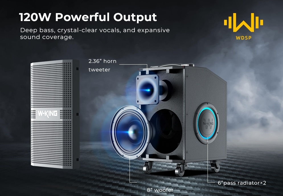 قوة حفلة حقيقية 🎤🔥
W-King K21SE مو بس سبيكر… نظام كاراوكي كامل!
مايكين لاسلكي + باس قوي + أجواء حفلة 🔊
خلك نجم السهرة ⭐
💰 السعر: 280$ فقط

180W Peak Sound 🔊
Dual Wireless Microphones 🎤🎤
120W Rated Power
Bluetooth 5.3 📶
TWS Pairing (Double Power)
USB / AUX / TF Card Support
EQ Control Knobs 🎚️
Battery ~8 Hours 🔋


**إذا كنت صاحب هذا الإعلان وتريد حذفه لأي سبب، رجاءا أرسل رسالة إلى الدعم الفني**