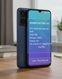 📱 للبيع: هاتف HONOR X6 مستعمل 💰 السعر: 75,000 دينار 📌 المواصفات: المود...