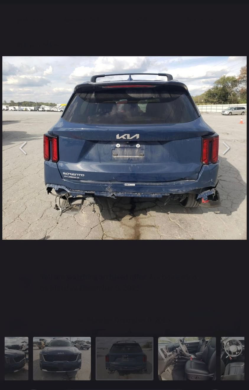 السلام عليكم …
رمضان كريم 
للبيع كيا سورنتو موديل 24 وارد امريكي محرك 2500 يعني 4 سلندر اللون ازرق بحري كلين بدون حادث فقط ( دعامية خلفية مثل ما موضح بالصور ) بدون ايرباك السياره فول مواصفات السياره يومين وتوصل الاردن عداد المسافة 18 الف ميل السعر واصل الاردن 220 ورقة ، السعر واصل للعراق 245 ورقة وبي مجال بسيط علماً تترقم ( بابل ) كتاب شهداء للأستفسار اكثر الاتصال على الرقم *********** ( واتساب )
