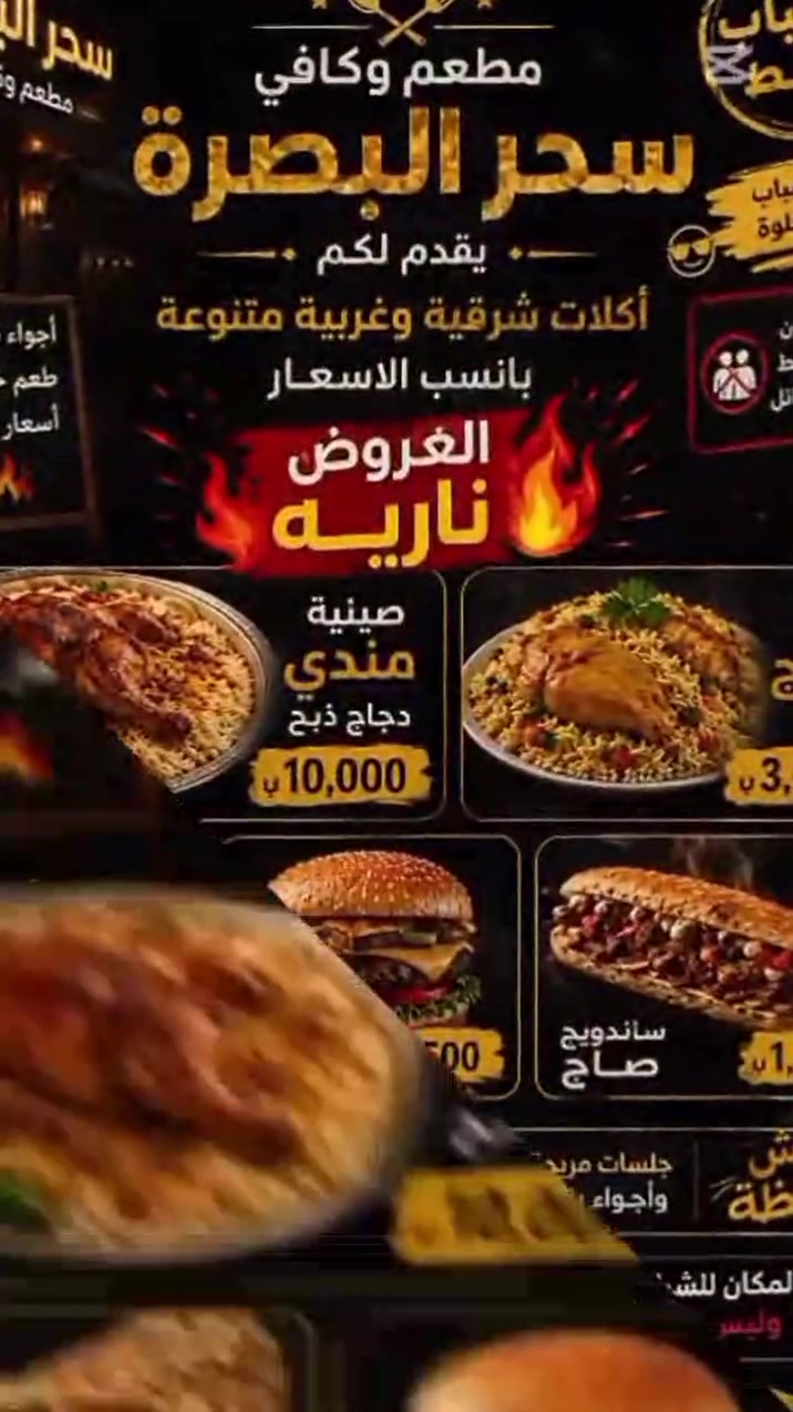 يعلن كافيه ومطعم سحر البصرة ثلاثة ايام مجانية  ***********
