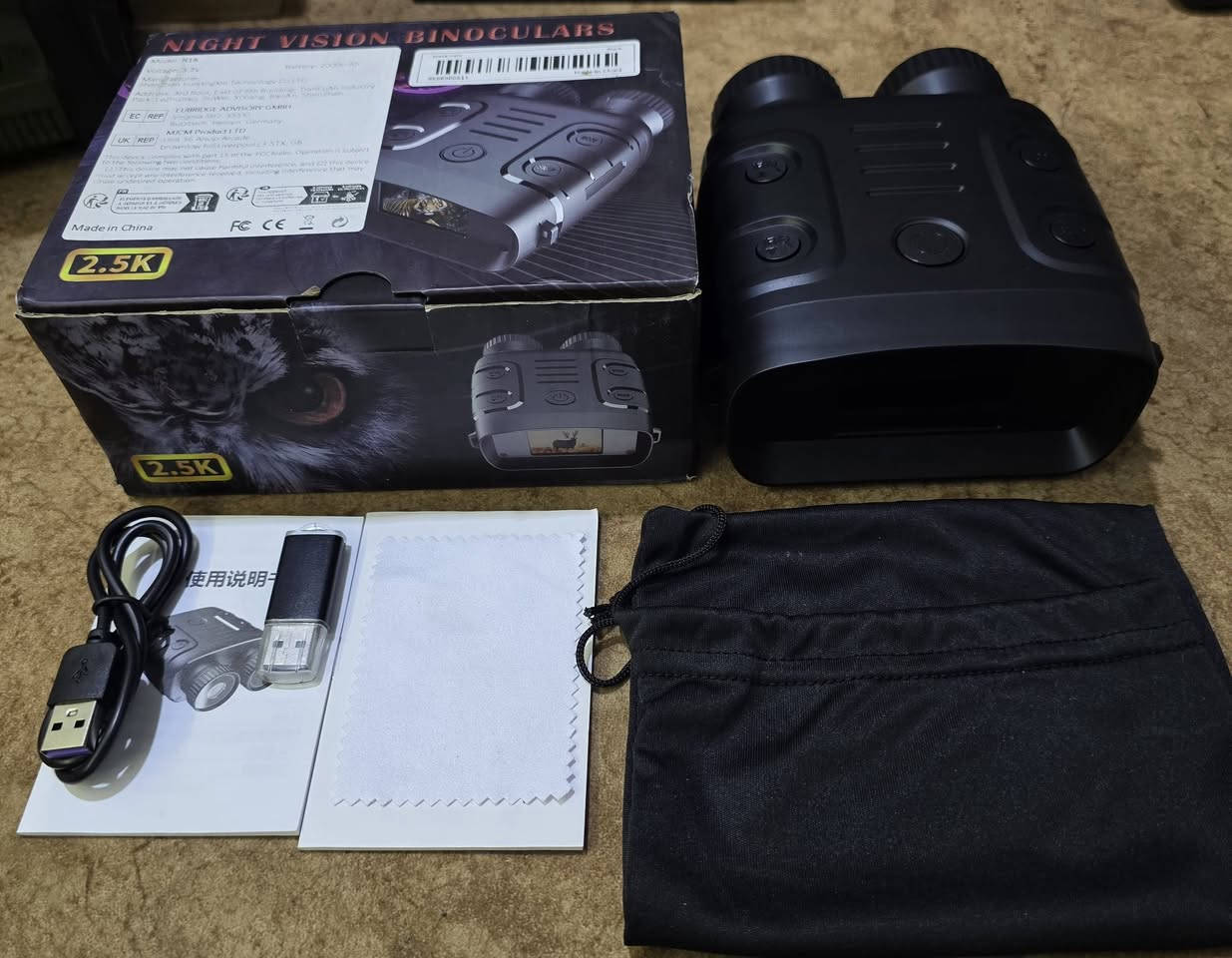 السلام عليكم 
 ناظور رؤية ليلية نهاري رقمي (Digital Night Vision Binoculars) من الطراز R18 بدقة تصوير تصل إلى 2.5K
.دقة العرض والفيديو: يدعم دقة عالية لتسجيل الصور والفيديو
.الرؤية الليلية: يعتمد على نظام الأشعة تحت الحمراء ليوفر رؤية واضحة في الظلام الدامس أو الإضاءة المنخفضة
.البطارية: يعمل ببطارية قابلة لإعادة الشحن بقوة 2000 مللي أمبير (بجهد 3.7 فولت)
.شاشة العرض: يحتوي على شاشة داخلية مدمجة لعرض المشاهد والملفات المسجلة مباشرة.
السعر ٤٥


**إذا كنت صاحب هذا الإعلان وتريد حذفه لأي سبب، رجاءا أرسل رسالة إلى الدعم الفني**