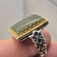 خاتم يشم يماني • فضة 930 • مقاس 22/23