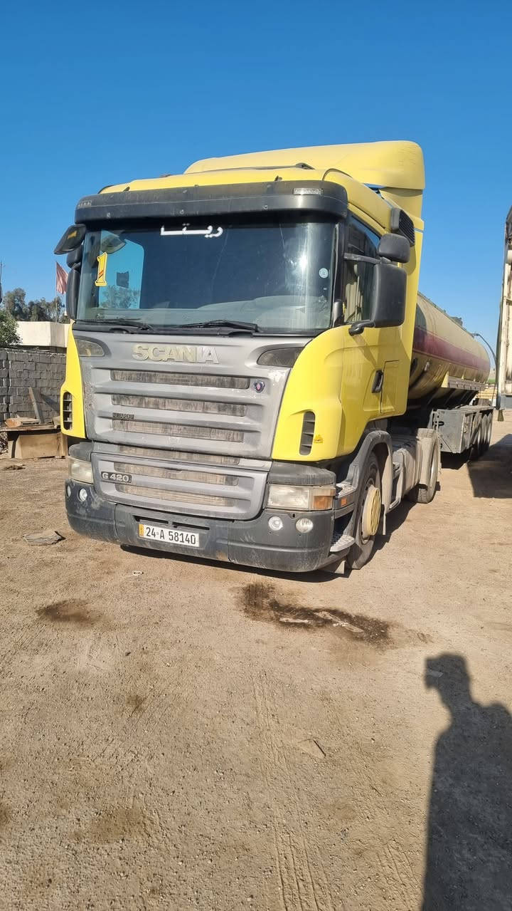 سلام عليكم
للبيع سكانيا 420 دبل قماره
سنويه جديده مديل, 2009
رقم  دهوك مسجله صهريج 
ثلاث محاور 3 سياره جاهز 
السعر 230ورقه مكان بغداد 
***********
***********
