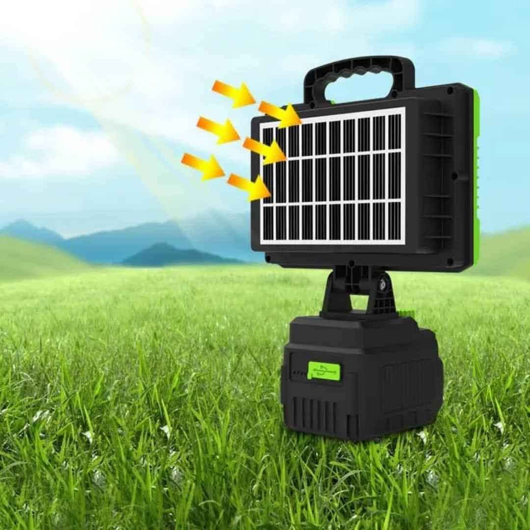 كشاف محمول يعمل بالشحن بالطاقة الشمسية ☀️أو الكهرباء 🔌
موديل GD-2305A
🔰 كشاف محمول 
🔰إضاءة عالية شديدة السطوع
🔰يمكنك التحكم بشدة الضوء  ولون الضوء 
🔰استطاعة 150 واط
🔰 مزود بلوح طاقة مدمج لشحن البطارية
🔰 بطارية تدوم طويلًا 8000 ميلي أمبير ⚡
🔰 مخرج USB لشحن الموبايل للطوارىء الدار البيضاء, المغرب


**إذا كنت صاحب هذا الإعلان وتريد حذفه لأي سبب، رجاءا أرسل رسالة إلى الدعم الفني**