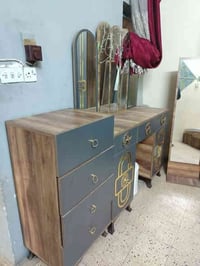 غرفتين اخشاب الغرفه ٩ قطع للبيع نضافه ٩٥٪ استخدام قليل  غرفتين تركي نض...