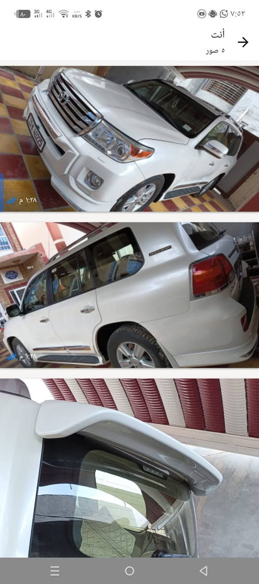 جكساره لاند كروز موديل 2015 السياره مكفوله تبدل جاملغ ايسر بسبب الخدش الموقع بابل رقم السياره بغداد المالك بابل السياره باسم المالك 390 ورفقه ***********
