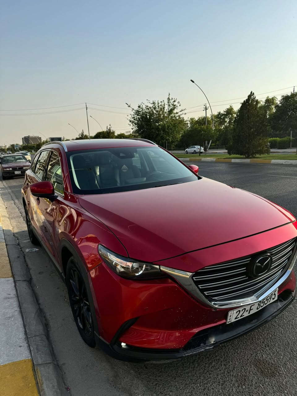 Mazda CX-9 Touring Plus 
موديل ٢٠٢٢
السيارة مكانهة بغداد
المسافة ٨١,٠٠٠ كيلو متر
المحرك ٢٥٠٠ تيربو
٧ راكب
كشنات ملكي منفصل
تبريد منفصل قطعتين
المقاعد الامامية تحكم كهربائي
تبريد وتسخين المقاعد
فتحة سقف
رادار امامي
رادار خلفي
نقاط عمياء
نظام الحفاظ على المسار
مانع تصادم
لايت ليد
كاميرا 
كروز كونترول تفاعلي
سايد بريك بصمة
اوتو هولد
سيستم سماعات Boss
شاشة كبير (كار بلي / اندرويد اوتو)
انظمة قيادة (نورمل / سبورت)
صندوق فتح وغلق كهربائي
مقاعد خلفية قابلة للطي 
شاحن وايرلس
ستائر خلفية بلادية
بصمات ابواب عدد ٢ 
وباقي المواصفات المعروفة
ايرباگ ستيرن بس طاگ وراجع سستم
صور الحادث مرفقة مع المنشور
سنوية وهزة جديدة
السعر ١٨٩ ورقة قفل
***********
