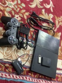 بلايستيشن2 مع كامل ملحقاته فلاش ذاكره32 +تحويله HDMAبلازمه او تلفيزون ...