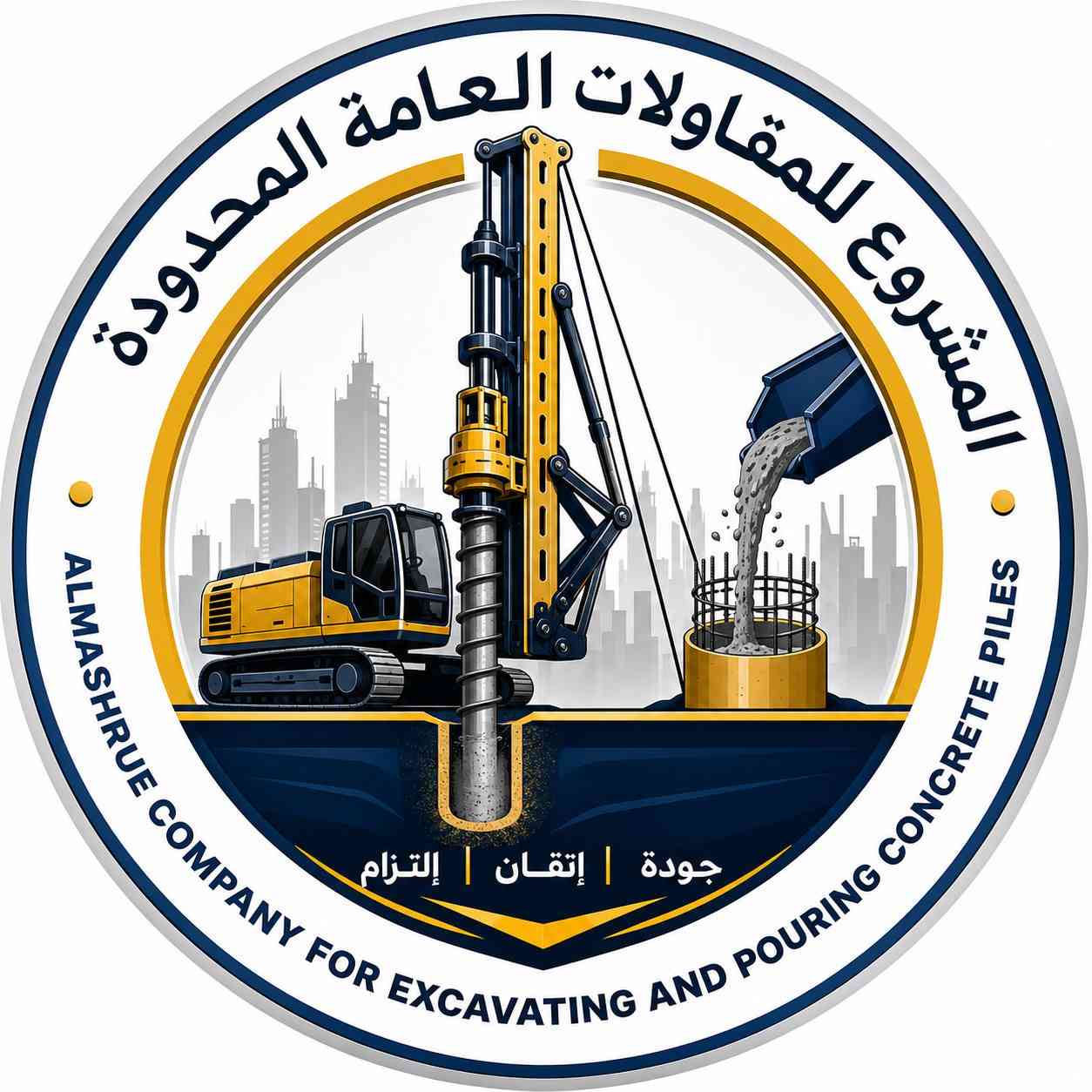 نوفر جميع خدمات تنفيذ الركائز الكونكريتية للمشاريع الحكومية والاستثمارية والسكنية في كافة محافظات العراق:

✅ حفر الركائز الكونكريتية
✅ تسليح الركائز
✅ صب الركائز
✅ تكسير الركائز

بإشراف كادر هندسي متخصص واستخدام أحدث حفارات الركائز والمعدات الحديثة لضمان الجودة والدقة وسرعة الإنجاز.

📞 للتواصل:
***********

📩 مراسلتنا عبر الصفحة الرسمية أو الواتساب.

المشروع المقاولات العامة المحدودة
خبرة هندسية متخصصة في أعمال الركائز والأساسات العميقة.
