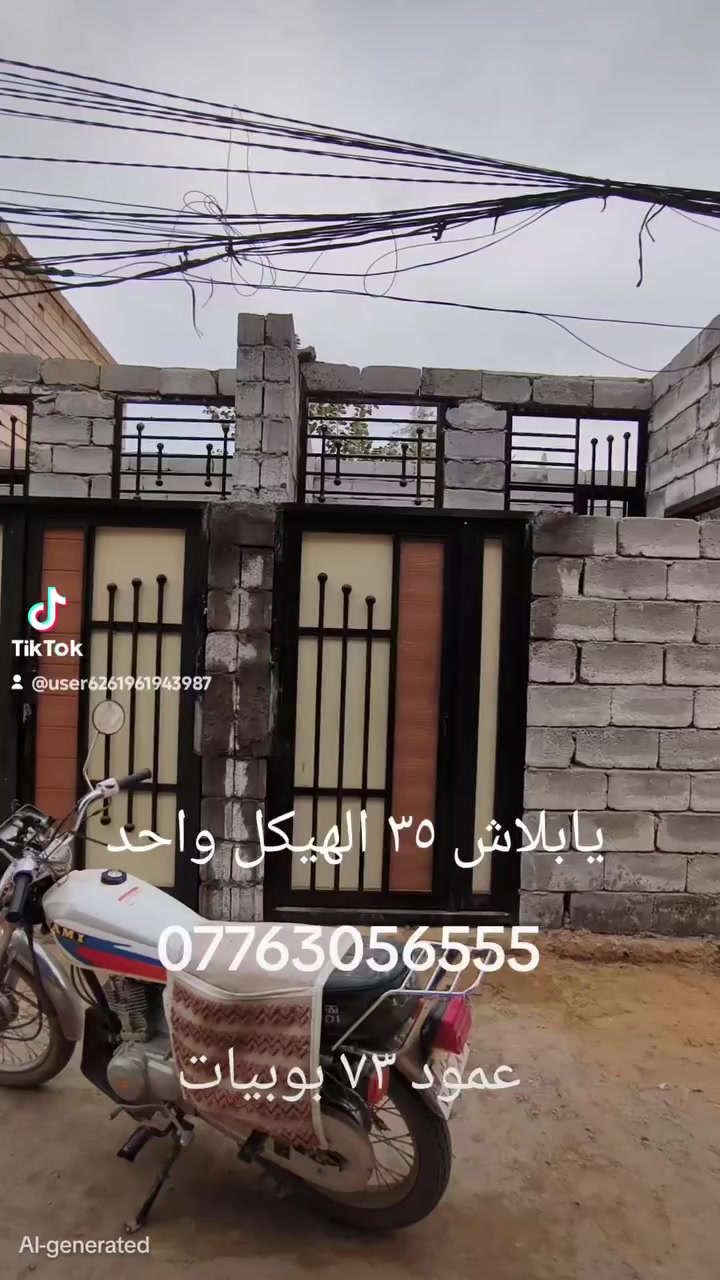 والله بلاش بلاش بلاش
٣٥ هيكل ٥٠م سند ٢٥ وإذا تحب نكمله تسليم مفتاح 
عنوان كربلاء بوبيات عمود ٧٣ جار العباس 
***********
