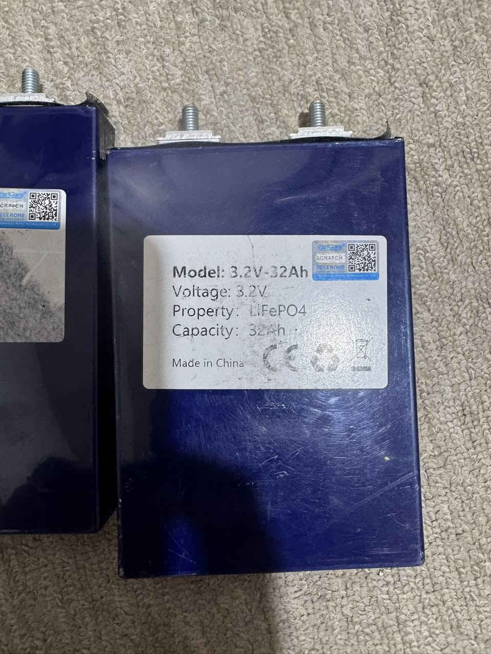 تحياتي للجميع 
بطاريات فوسفات الحديد. عدد. ٤ قطع.    ٣٢ أمبير. 

القطعه ٢٥ الف


**إذا كنت صاحب هذا الإعلان وتريد حذفه لأي سبب، رجاءا أرسل رسالة إلى الدعم الفني**