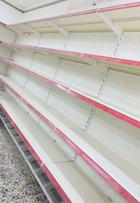 رفوف مستعمل تركي ثقيل عمق 40  العدد 30 رف يعني 6 متر  سعر المتر 60 الف...