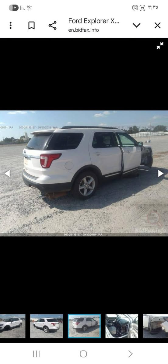 السلام عليكم و رحمة الله وبركاته
فورد اكسبلور ٢٠١٨

XLT

محرك 3500 
مكينة ٦ سلندر 

رقم أربيل 

بصمه 

كشن جلد 

شاشه كبيره

داخل بيجي

تحكم ستيرن جهتين

شفتات سرعه 

٧راكب 

كشنات هيتر

ستيرن هيتر

٣قطع تبريد 

شاشة اعطال

مري كهربائيه

حساسات إماميه وخلفيه

صندوق شفط كهربائي 

ويل كب حجم ١٨ 

ماشية 153 الف 

السعر ١٧٢

مكان السياره أربيل

السيارة بأسمي نفس اليوم تتحول 

صور الحادث مرفقة

استفسار رقم ***********
