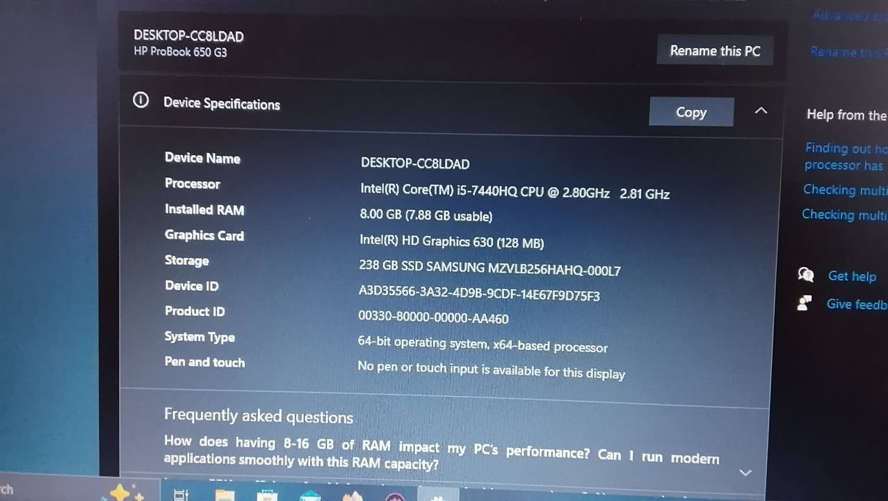 Pro Book 630 G3. 💻.                                                                                 لابتوب برو بوك  الجيل السابع
السلام عليكم لابتوب Pro Book 630 G3 الجيل السابع 
 
المواصفات📝
Core I5 7440HQ  المعالج  

8GB DDR4 الرام 

SSD 240GB الذاكرة 💿

Intel UHD graphics 630 4Gb (كرت الشاشة الداخلي) 

هدية ماوس🖱️

السعر 275  
متوفر توصيل جميع المحافظات 🚙


**إذا كنت صاحب هذا الإعلان وتريد حذفه لأي سبب، رجاءا أرسل رسالة إلى الدعم الفني**