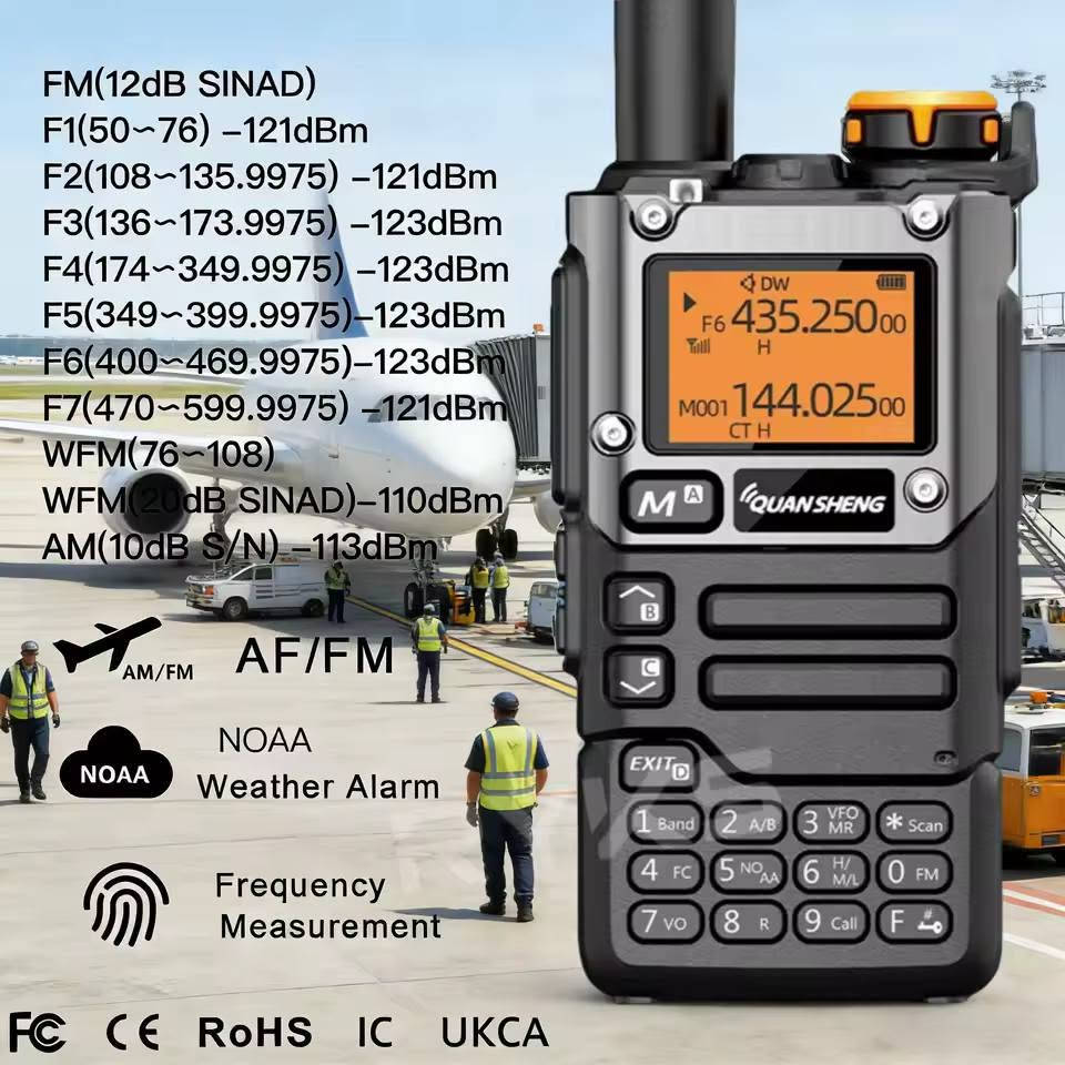 جهاز لاسلكي محمول ثنائي الاتجاه Quansheng UV-K5(8) VHF/UHF ثنائي النطاق بقدرة 5 واط، يدعم استقبال 200 قناة FM، ويستقبل إشارات من ثلاثة ترددات، بالإضافة إلى خدمة توقعات الطقس من الإدارة الوطنية للمحيطات والغلاف الجوي (NOAA). جهاز إرسال واستقبال محمول يعمل بنطاقات متعددة (VHF/UHF)، تتضمن المجموعة الجهاز اللاسلكي نفسه، وهوائي، وقاعدة شحن، ودليل المستخدم. يدعم الجهاز شحن Type-C، ويتميز بقدرات مسح الترددات، ويحتوي على راديو FM، ويدعم نطاقات طيران معينة. موضح بالصور للطلب او الاستفسار التواصل عبر رسائل الصفحة متوفر توصيل بغداد ومحافظات 👍 #تابع_الصفحة_يوصلك_كلشي_جديد


**إذا كنت صاحب هذا الإعلان وتريد حذفه لأي سبب، رجاءا أرسل رسالة إلى الدعم الفني**