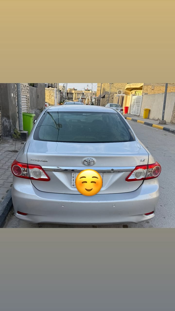 للبيع كورولا 2013 وارد أمريكي،
 استعمال شخصي ونظافة عالية.
ماشية 150 ألف، ضربتها چاملغ وبنيد فقط  (الچاملغ مبدّل والبنيد معمّر).
حدادية أمامي وخلفي جديدة، باتري جديد، تبريد جديد.
السيارة رقم واسط  وباسمي وجاهزة للفحص.
السعر 127 ورقة وبها مجال بالمعقول.
كوت /الطشاش /شارع القاضي 
***********
