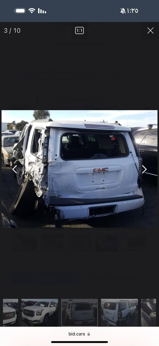 جمسي يوكن LST
ماشية ١٢٤ الف
مواصفات LsT فول
سنوية جديدة
كير محرك مكفول
جاملغ خلف السايق مكصوص ومبدل وبابين عكس السايق وطخات حديثة كما موضح بالصورة 
٣٠$. الف
مكان السيارة بغداد
***********
