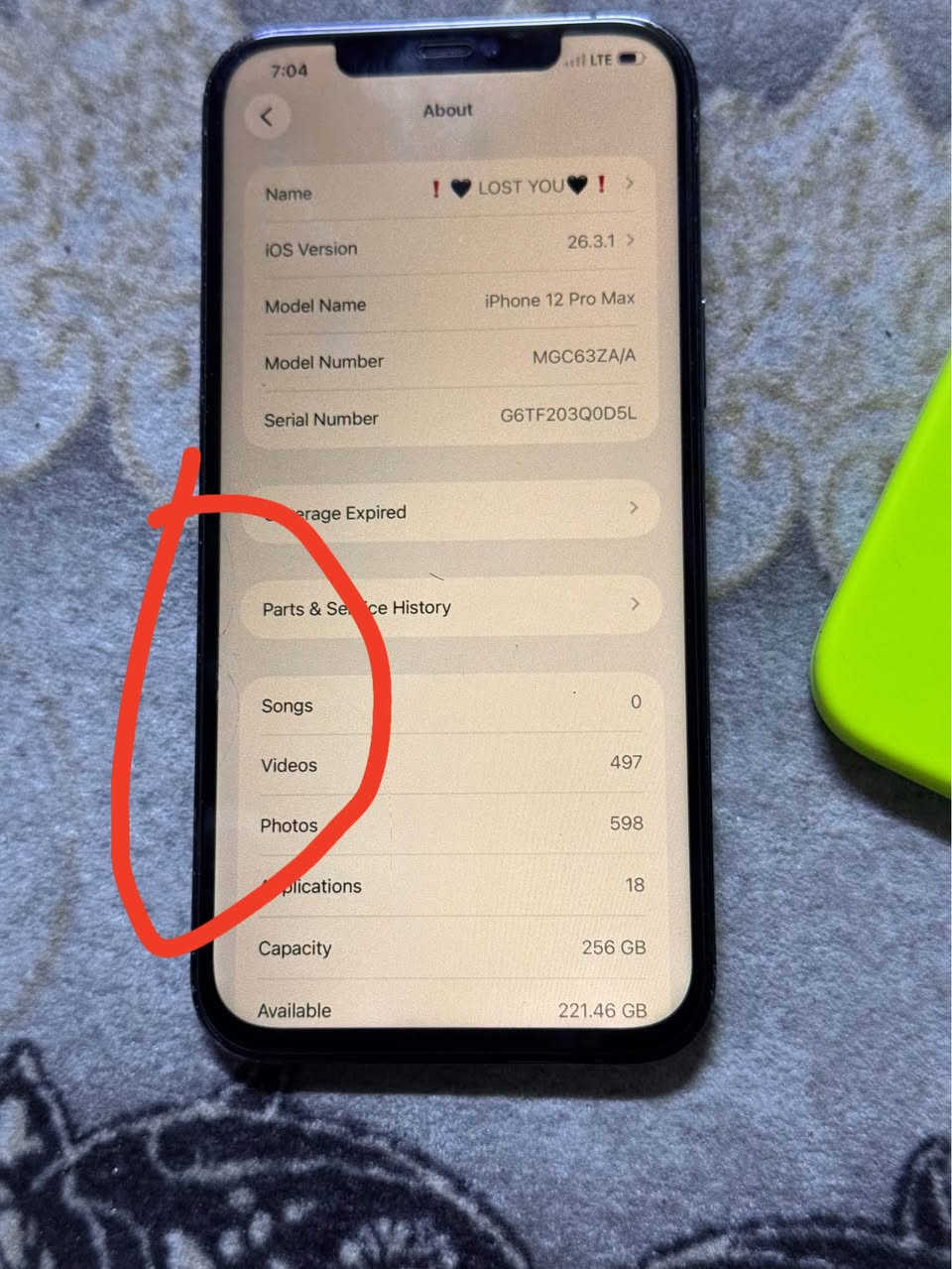 ئایفۆن ١٢پرۆماکس zaa شاشەو پاتری گۆرایە  ئی سەر جیهازی لەسەرە ئەصلە بەس شاشەکەی درزەکی گچکەی تێدایە ٢٥٦گێگایە  زۆر خاوینە جیهازەکە رسمو هەمووشتیشیم پۆست کردیە تکایە موشتەری نی چات مەکە 
شوێنم هەولێرە *********** واتساب و ڤایبەری لەسەرە ٣٥٠هەزار و هەندەک محامەلە أربيل, العراق
