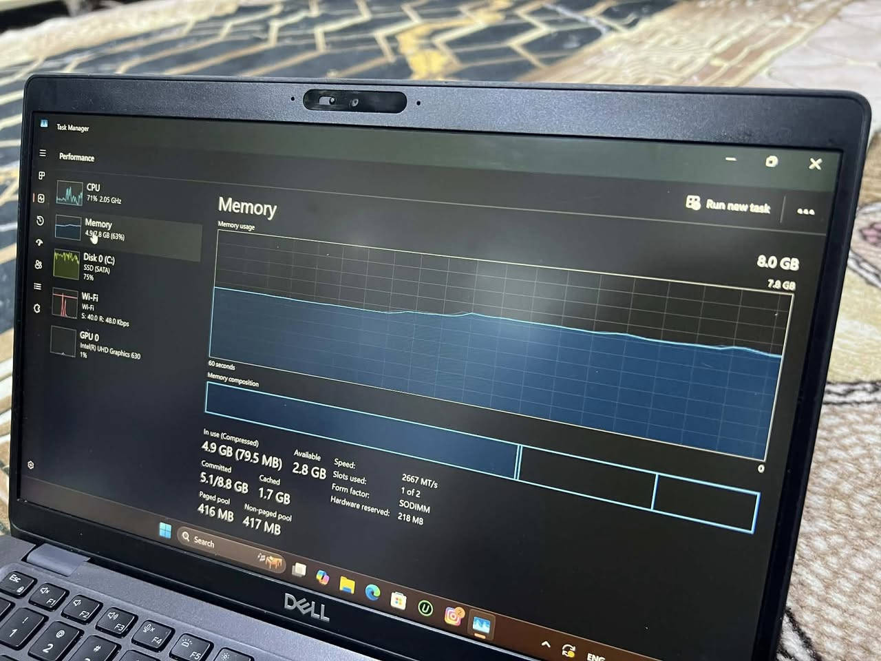 لابتوب dell للبيع معالج H رام 8 كوراي 5 جيل 9  هارد 256 شاشة 14انج ليس لمس للتواصل *********** 
سعره 400وبي مجال قليل
