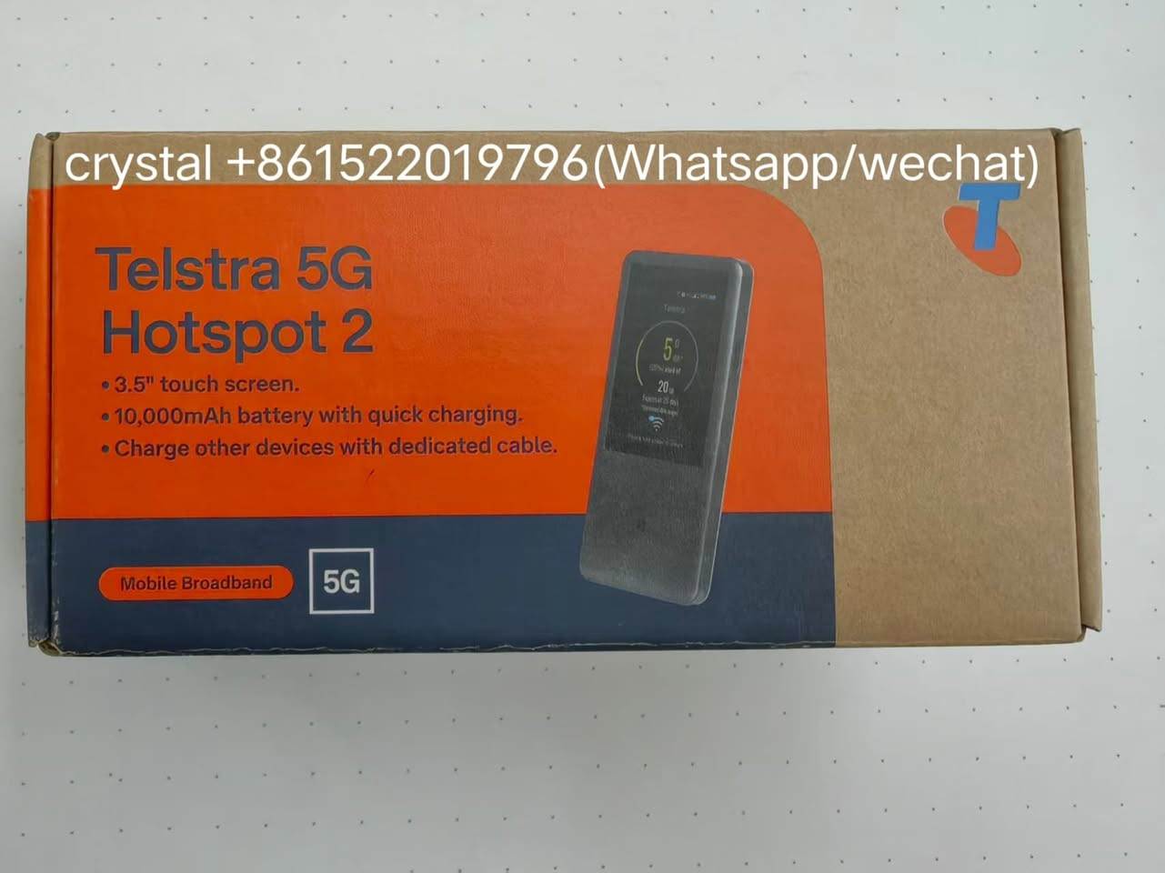 #FRESH ARRIVAL# Telstra 5G Hotspot 2 (U60 Pro)

Powered by the Qualcomm SDX72 – this little beast delivers real 5G muscle.

🔹 Global bands – 5G: n1/3/5/7/8/26/28/78 | 4G: B1/3/5/7/8/26/28 – works almost anywhere
🔹 Wi‑Fi 7 with 2×2 MIMO – faster, lower latency, and handles 64 devices at once
🔹 10,000mAh battery – 16 hrs of continuous use (and yes, it can charge your phone too)

Perfect for travel, remote work, or a rock‑solid backup connection.

Limited stock – grab yours while they last!
DM me for the best price.

#Telstra5G #U60Pro #WiFi7 #5GHotspot #QualcommSDX72 #MobileHotspot #TechDeals #SecondHandGear #WorkFromAnywhere


**إذا كنت صاحب هذا الإعلان وتريد حذفه لأي سبب، رجاءا أرسل رسالة إلى الدعم الفني**