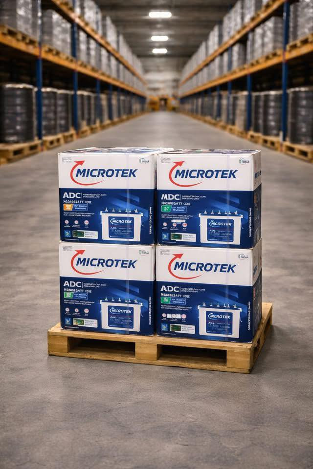 🔋الحل الامثل للطاقة هوا بطاريات مايكروتك Microtek  تيوبلر  بوصل ضمان سنه حقيقي 🔋

📌متوفره بعده احجام :- 

100Ah -
200Ah -
220Ah -
250Ah -

‼️بطارية ممتازه لان :-
☑️تشغيل وقت اطول بنفس الاداء 

☑️قدره على الشحن والتفريغ بشكل مثالي 

☑️ ممتازة  للإنفرترات، UPS، ومنظومات الطاقة الشمسية

⚙️استخدامات ل :- 
✔️ منظومات الطاقة الشمسية
✔️ الاستخدام المنزلي 
✔️ المشاريع
✔️منظومات الابراج 

للأستفسار او الأتصال 
***********
‏‎العنوان  بغداد الكرادة شارع الصناعة مقابل باب رئاسة الجامعة التكنولوجية  
‏‎يوجد خدمة توصيل الى بغداد وجميع المحافظات
