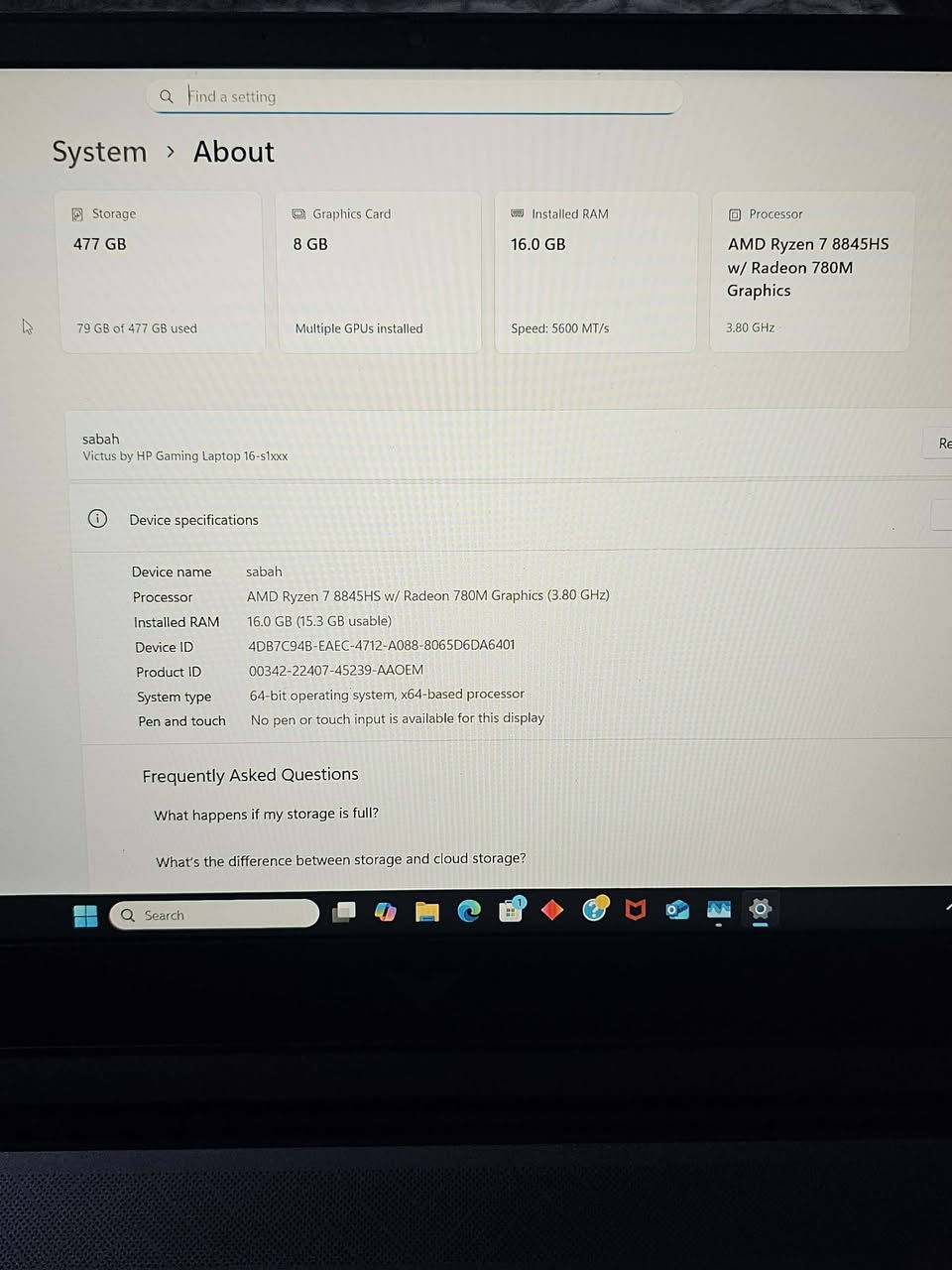 السلام عليكم 
لابتوب كيمنك للبيع 
نظافه عاليه جدا 
مع الشاحنه الاصلية 
المواصفات .. 

Hp victos
R7 8845 HS (8c .. 16th)
Rtx 4070 130 Watt full power
Ram 16gb Ddr5 5600 Mhz
Nvme 512GB Gen4
Led 15.6 144hz fhd
..
متوفر توصيل  لكل المحافظات
..
والسعر مليون و630


**إذا كنت صاحب هذا الإعلان وتريد حذفه لأي سبب، رجاءا أرسل رسالة إلى الدعم الفني**