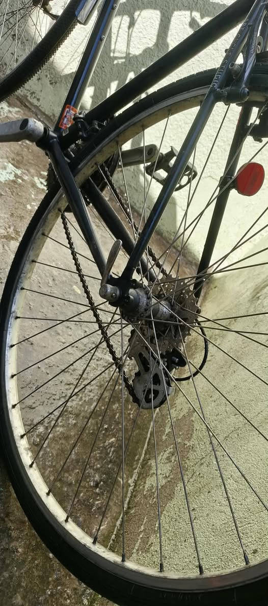 دراجة SHIMANO للبيع حجم 26 

نقص: وكافيه وتايرات 

معها: قفل ومنفاخ 

للتواصل على الرقم ***********
