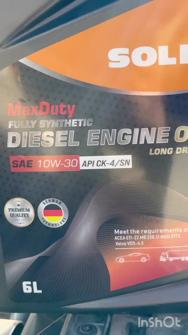 نقدّم لكم زيت SOLIS 10W-30 CK-4/SN — الأداء القوي والحماية المتكاملة لمحرك سيارتك.  
تم تطوير زيت سوليس ليمنح المحرك تزييتاً مثالياً، يقلّل الاحتكاك ويطيل عمر المحرك حتى في أصعب ظروف التشغيل.  

في هذا الفيديو نشاهد عملية صب زيت SOLIS 10W-30 CK-4/SN، المصمّم ليوفّر ثباتاً عالياً في اللزوجة، حماية ممتازة ضد التآكل، ونظافة داخلية للمحرك.

 #SolisOil #زيوت_سيارات #حماية_المحرك #تغيير_زيت #EngineCare

**SOLIS – قوة تحمي محركك وثقة


**إذا كنت صاحب هذا الإعلان وتريد حذفه لأي سبب، رجاءا أرسل رسالة إلى الدعم الفني**