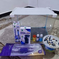 حوض سمك • 50×31×35 • مع غطاس وهيتر