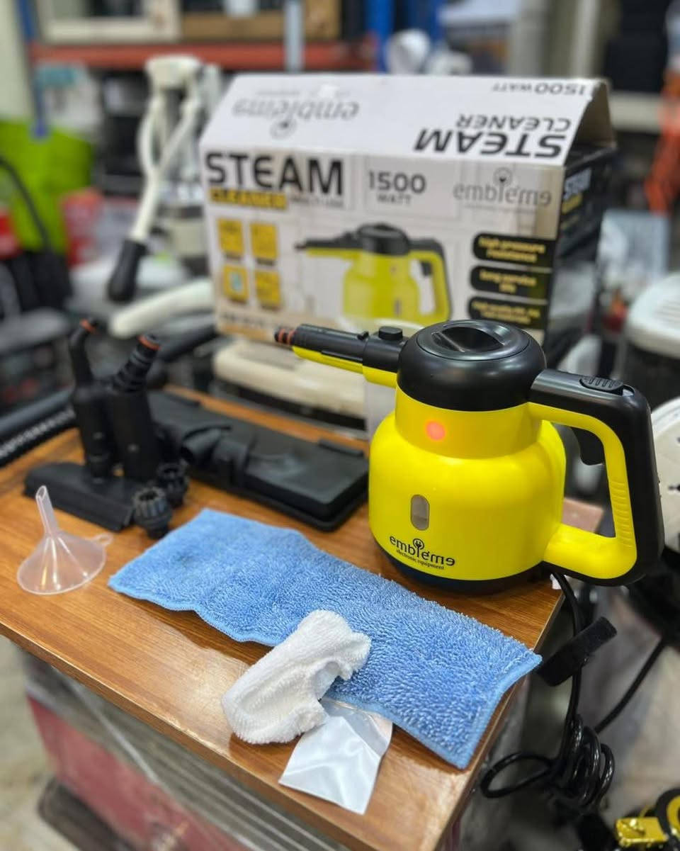 منظفه وماسحه سيراميك بخاريه متعدده الاستخدامات
ماركه امبليوم
تريدون تنظيف عميق بدون مواد كيميائية؟ 💃🏻
هاي المنظفة البخارية من أمبليوم، تنضف كلشي بلمح البصر! 💨
تنظف البواري، المرايا، الكاع وحتى المفروشات، وكل الأسطح اللي تتحمل البخار 🚿.

بخار قوي يوصل لـ40 جم/دقيقة و4 بار ضغط، يعني الوصخ ميلحگ ينهزم ! 💪

بيها 7 قطع تسهلك الشغل وتوصل حتى للأماكن الصعبة، وسعتها 1.1 لتر تكفيك للمدة اللي تحتاجها 💧.

خفيفة، سهلة التخزين، وضمان سنة كاملة! 🔥
! 😉”

⚠️ ضماان سنه كااامله ⚠️
***********
