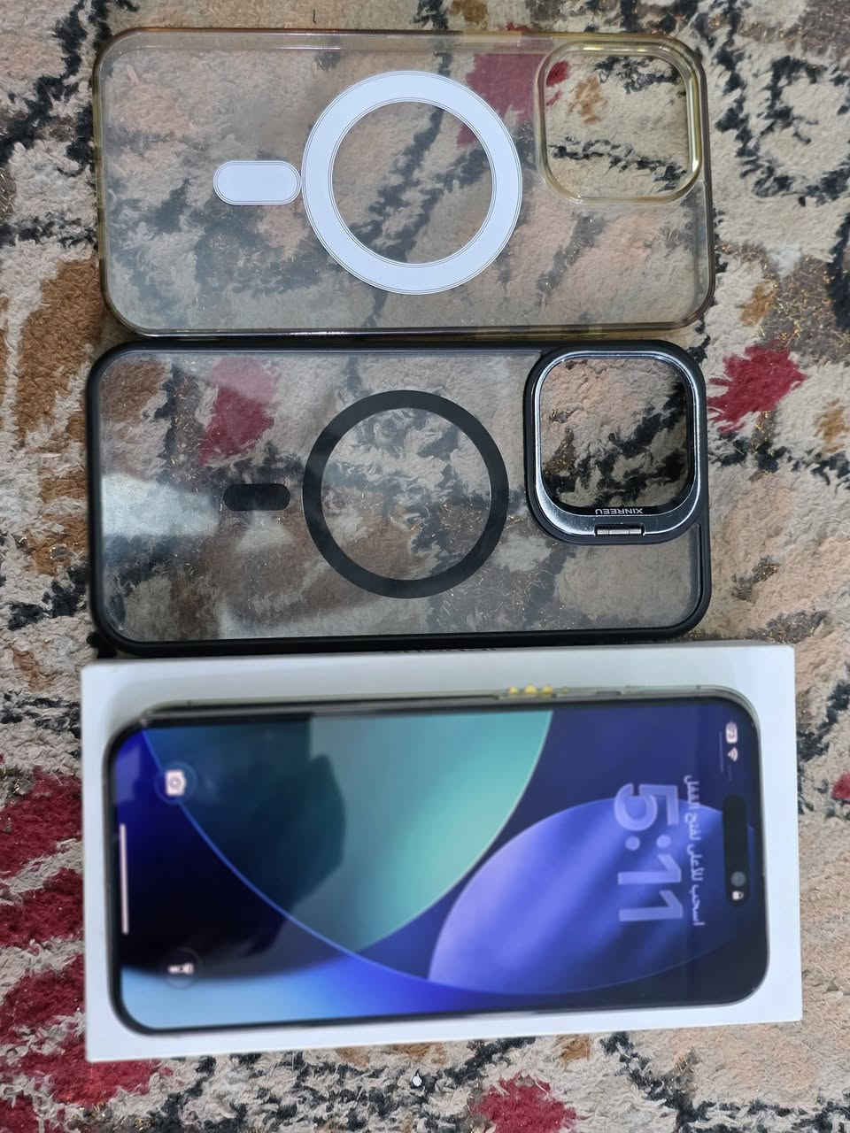 السلام عليكم ايفون 15 برو ماكس 

(دبل سيم كارت)  بطاريه 89 جهاز مكفول من شخط علا وضع شركه تجي تاخذه من باب البيت 
نضافته 100/100 معه كامل ملحقاته سعره مليون 75
 مكاني كربلاء حي الغدير  ***********
